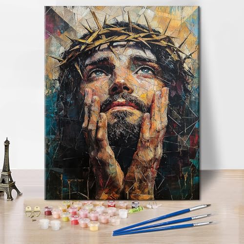 TISHIRON Malen nach Zahlen Kit für Erwachsene Jesus Christus Erwachsene Malen nach Zahlen mit Pinseln Glauben Liebe Göttlichkeit Ölfarben Malen nach Zahlen DIY Malerei Kunsthandwerk für Zuhause TISHIRON Malen nach Zahlen Kit für Erwachsene Jesus Christus Erwachsene Malen nach Zahlen mit Pinseln Glauben Liebe Göttlichkeit Ölfarben Malen nach Zahlen DIY Malerei Kunsthandwerk für Zuhause von TISHIRON