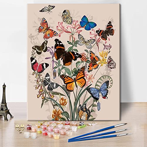 TISHIRON Malen nach Zahlen für Erwachsene, Schmetterlinge und Blauglocken Malen nach Zahlen für Anfänger, Blumenmalerei nach Zahlen für Erwachsene Anfänger Acryl DIY Ölmalerei, 40x50 CM TISHIRON Malen nach Zahlen für Erwachsene, Schmetterlinge und Blauglocken Malen nach Zahlen für Anfänger, Blumenmalerei nach Zahlen für Erwachsene Anfänger Acryl DIY Ölmalerei, 40x50 CM von TISHIRON