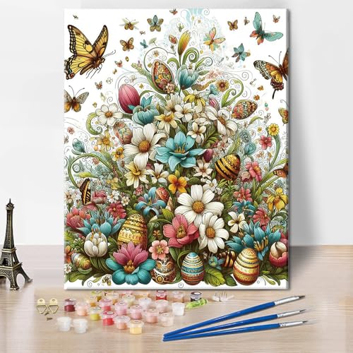 TISHIRON Malen nach Zahlen für Erwachsene Anfänger Frühlingsgarten Malen nach Zahlen Kits Blühende Blumen und Btterfly Malen nach Zahlen Kits DIY Ölmalerei Kits, 40x50 CM TISHIRON Malen nach Zahlen für Erwachsene Anfänger Frühlingsgarten Malen nach Zahlen Kits Blühende Blumen und Btterfly Malen nach Zahlen Kits DIY Ölmalerei Kits, 40x50 CM von TISHIRON