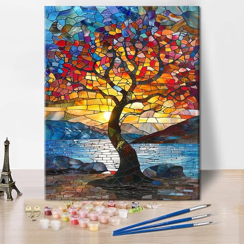 TISHIRON Malen nach Zahlen für Erwachsene Der Baum des Lebens DIY Erwachsenen Malen nach Zahlen Kits auf Leinwand Blumen Pflanzen Malen nach Zahlen Ölmalerei Kunsthandwerk 16x20 Zoll TISHIRON Malen nach Zahlen für Erwachsene Der Baum des Lebens DIY Erwachsenen Malen nach Zahlen Kits auf Leinwand Blumen Pflanzen Malen nach Zahlen Ölmalerei Kunsthandwerk 16x20 Zoll von TISHIRON