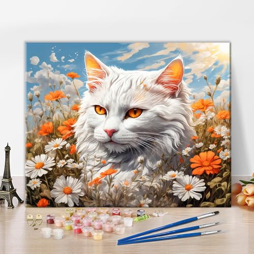 TISHIRON Malen nach Zahlen für Erwachsene Katze Malen nach Zahlen-Kits Tier Malen nach Zahlen-Kits Katze im Gras voller Blumen Malen nach Zahlen DIY Malen nach Zahlen Craft Kits, 40x50 CM TISHIRON Malen nach Zahlen für Erwachsene Katze Malen nach Zahlen-Kits Tier Malen nach Zahlen-Kits Katze im Gras voller Blumen Malen nach Zahlen DIY Malen nach Zahlen Craft Kits, 40x50 CM von TISHIRON