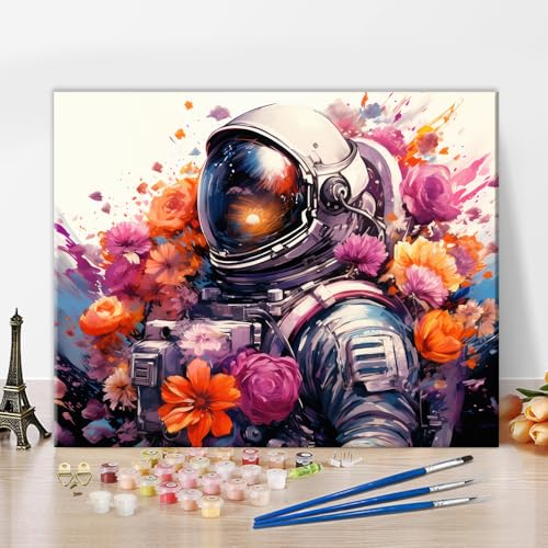 TISHIRON Malen nach Zahlen für Erwachsene Männlicher Astronaut und farbige Blumen Malen nach Zahlen Kits Astronaut Malen nach Zahlen DIY Ölmalerei Malen nach Zahlen, 40x50 CM TISHIRON Malen nach Zahlen für Erwachsene Männlicher Astronaut und farbige Blumen Malen nach Zahlen Kits Astronaut Malen nach Zahlen DIY Ölmalerei Malen nach Zahlen, 40x50 CM von TISHIRON