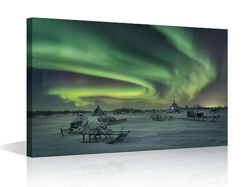 TISHIRON Natürliche Landschaft Wandkunst 1 Stück Nordlichter Bilder Leinwand Druck Jamal Halbinsel Russland Poster Kunstwerk für Zuhause Wände Gerahmtes Gemälde für Schlafzimmer Büro Dekorationen, TISHIRON Natürliche Landschaft Wandkunst 1 Stück Nordlichter Bilder Leinwand Druck Jamal Halbinsel Russland Poster Kunstwerk für Zuhause Wände Gerahmtes Gemälde für Schlafzimmer Büro Dekorationen, von TISHIRON
