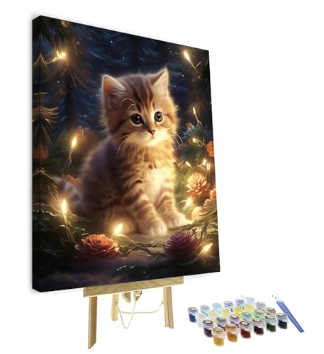TISHIRON Rahmen Malen nach Zahlen Bausatz Erwachsene Kätzchen, Malen nach Zahlen Bausätze auf Leinwand Niedliche Katze, Malen nach Zahlen mit Pinseln Tiere, Acryl DIY Malen nach Zahlen 40 x 50 cm TISHIRON Rahmen Malen nach Zahlen Bausatz Erwachsene Kätzchen, Malen nach Zahlen Bausätze auf Leinwand Niedliche Katze, Malen nach Zahlen mit Pinseln Tiere, Acryl DIY Malen nach Zahlen 40 x 50 cm von TISHIRON