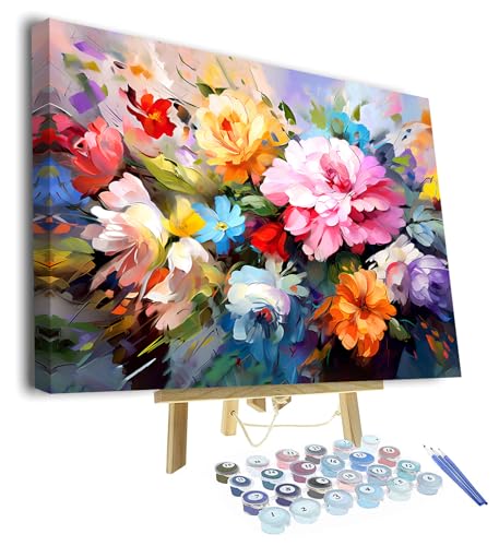 TISHIRON Rahmen Malen nach Zahlen Erwachsene Blühende Blumen, DIY Erwachsene Malen nach Zahlen Kits mit Pinsel Blüte Pflanze, Öl Hand Malerei Malerei Kits Kunsthandwerk 40 x 50 cm TISHIRON Rahmen Malen nach Zahlen Erwachsene Blühende Blumen, DIY Erwachsene Malen nach Zahlen Kits mit Pinsel Blüte Pflanze, Öl Hand Malerei Malerei Kits Kunsthandwerk 40 x 50 cm von TISHIRON