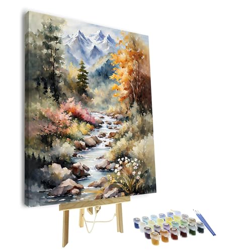 TISHIRON Rahmen Malen nach Zahlen Erwachsene Landschaft, DIY Acryl Malen nach Zahlen Kits auf Leinwand Wald, Ölmalerei Kit für Erwachsene Natur, Acrylmalerei Zeichnung 40 x 50 cm TISHIRON Rahmen Malen nach Zahlen Erwachsene Landschaft, DIY Acryl Malen nach Zahlen Kits auf Leinwand Wald, Ölmalerei Kit für Erwachsene Natur, Acrylmalerei Zeichnung 40 x 50 cm von TISHIRON