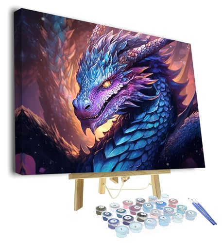 TISHIRON Rahmen Malen nach Zahlen Kit Erwachsene Anfänger Drache, Erwachsene Malen nach Zahlen Kits auf Leinwand Tiere, Fantasy DIY Acryl Ölmalerei für Home Wall Decor Art Crafts 40 x 50 cm TISHIRON Rahmen Malen nach Zahlen Kit Erwachsene Anfänger Drache, Erwachsene Malen nach Zahlen Kits auf Leinwand Tiere, Fantasy DIY Acryl Ölmalerei für Home Wall Decor Art Crafts 40 x 50 cm von TISHIRON