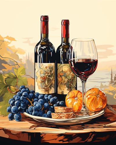 TISHIRON Rotwein und Glas Malen nach Zahlen Erwachsene, Trauben Malen nach Zahlen, Malen nach Zahlen de Pinsel und Acrylfarbe, 16X20 Inch Flammen Malen nach Zahlen Erwachsene Familie Freunde TISHIRON Rotwein und Glas Malen nach Zahlen Erwachsene, Trauben Malen nach Zahlen, Malen nach Zahlen de Pinsel und Acrylfarbe, 16X20 Inch Flammen Malen nach Zahlen Erwachsene Familie Freunde von TISHIRON