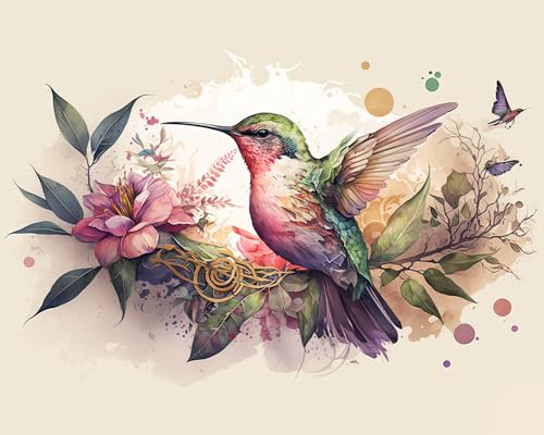 TISHIRON Vogel Malen nach Zahlen Erwachsene, Blumen Malen nach Zahlen, Malen nach Zahlen de Pinsel und Acrylfarbe, 16X20 Inch Flammen Blumen Malen nach Zahlen Erwachsene Familie Freunde TISHIRON Vogel Malen nach Zahlen Erwachsene, Blumen Malen nach Zahlen, Malen nach Zahlen de Pinsel und Acrylfarbe, 16X20 Inch Flammen Blumen Malen nach Zahlen Erwachsene Familie Freunde von TISHIRON