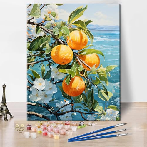 TISHIRON Windowsill Orangen Malen Nach Zahlen Kit Für Anfänger Weiße Blumen ölgemälde Für Erwachsene Geschenk Und Home Decor Acryl Einfache DIY Malerei Nach Zahlen Orange 40x50cm Ohne Rahmen TISHIRON Windowsill Orangen Malen Nach Zahlen Kit Für Anfänger Weiße Blumen ölgemälde Für Erwachsene Geschenk Und Home Decor Acryl Einfache DIY Malerei Nach Zahlen Orange 40x50cm Ohne Rahmen von TISHIRON