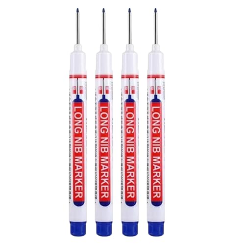 TISHITA 16 Stück Tieflochmarker Permanentmarker Zimmermannsstift Anreißstift mit Wischfester Tinte für Dauerhafte Linien für Architekten Und Die Holzbearbeit, 4-teilig Blau TISHITA 16 Stück Tieflochmarker Permanentmarker Zimmermannsstift Anreißstift mit Wischfester Tinte für Dauerhafte Linien für Architekten Und Die Holzbearbeit, 4-teilig Blau von TISHITA