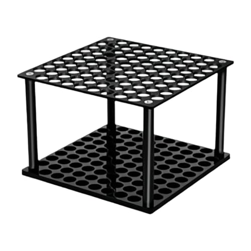 TISHITA Acryl Stifthalter für Den Schreibtisch, 96 Löcher, Make Up Pinsel Organizer, Schwarz von TISHITA