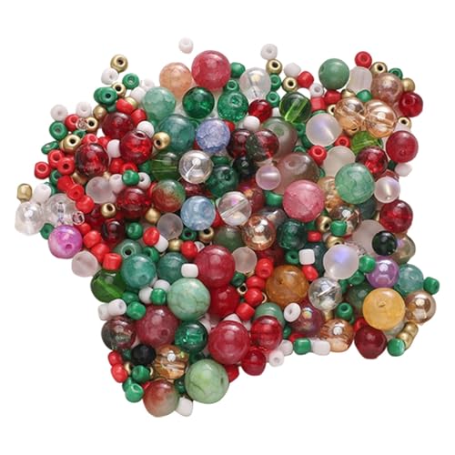 TISHITA Glasperlen Kreativperlen Auffädelperlen Und Schmuckzubehör Als Buntes Sortiment für Einzigartige Schmuckstücke für Projekte Zum Selbermachen Und Als, Weihnachten TISHITA Glasperlen Kreativperlen Auffädelperlen Und Schmuckzubehör Als Buntes Sortiment für Einzigartige Schmuckstücke für Projekte Zum Selbermachen Und Als, Weihnachten von TISHITA