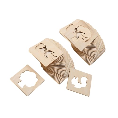 TISHITA Malschablonen für Kinder, Kreative Vorlagen Aus Holz für Den Unterricht, Zeichnen Und Sprühen, 55 Stück TISHITA Malschablonen für Kinder, Kreative Vorlagen Aus Holz für Den Unterricht, Zeichnen Und Sprühen, 55 Stück von TISHITA