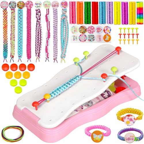 TISMHGKU Freundschaftsarmbänder Selber Machen, DIY Basteln Flechtset für Kinder, DIY Armband Bausatz herstellen, Kunst und Handwerk für Kinder, Spielzeug Geschenk für Mädchen Alter 6-12 von TISMHGKU
