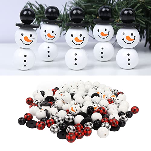 Weihnachts-DIY-Holzperlen, Weihnachts-Schneemann-Perlen, Ornament, DIY, Wiederverwendbar, Dekorativ, Runde Perlen, Ornamente Zum Basteln mit Seil, Weihnachtsperlen für Kinder, Weihnachtsbaum, Heimdeko Weihnachts-DIY-Holzperlen, Weihnachts-Schneemann-Perlen, Ornament, DIY, Wiederverwendbar, Dekorativ, Runde Perlen, Ornamente Zum Basteln mit Seil, Weihnachtsperlen für Kinder, Weihnachtsbaum, Heimdeko von TITA-DONG
