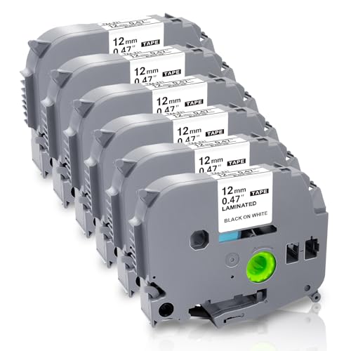 TITBIT 6 Stück Kompatibel Schriftband für Brother P-Touch Bänder 12mm TZe-231 TZe231 Ersatz für Brother 12mm 0.47 m Tape Schwarz auf Weiß für PT-1010 D400 H105 H100LB H101 H100R 1000 D200 H107 H101GB TITBIT 6 Stück Kompatibel Schriftband für Brother P-Touch Bänder 12mm TZe-231 TZe231 Ersatz für Brother 12mm 0.47 m Tape Schwarz auf Weiß für PT-1010 D400 H105 H100LB H101 H100R 1000 D200 H107 H101GB von TITBIT