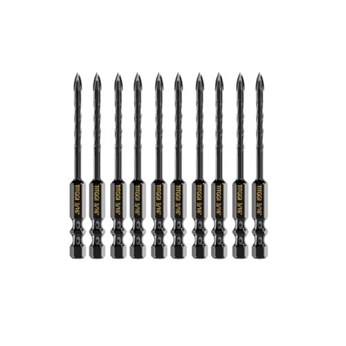 10-teiliges Steinbeton-Bohrer-Set, 1,9 cm (3/16 Zoll) von TITGGI