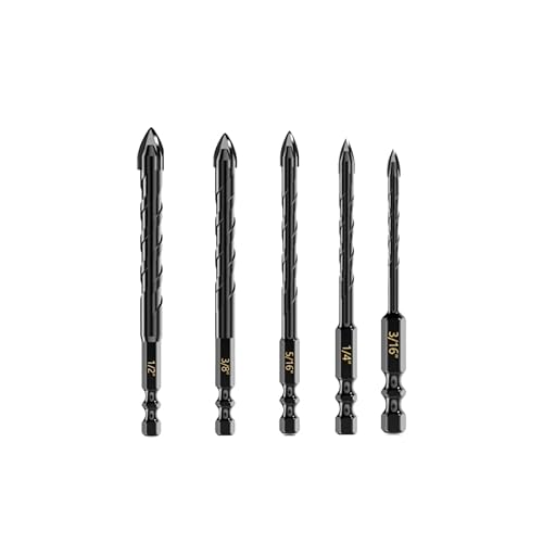 5-teiliges Betonbohrer-Set für Mauerwerk von TITGGI