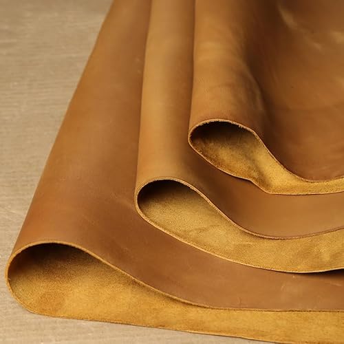 TIVAS Echtes Leder, 2,0 mm, Pferdeleder, Rindsleder, erste Schicht, Material, Leder, Handwerk, DIY, Hellbraun TIVAS Echtes Leder, 2,0 mm, Pferdeleder, Rindsleder, erste Schicht, Material, Leder, Handwerk, DIY, Hellbraun von TIVAS