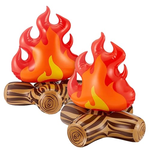 2 Stück Aufblasbare Flamme Modell, 3D PVC Aufblasbare Lagerfeuer Modell, Aufblasbares Flammen Camping-Dekoration, Halloween Foto-Requisiten, Halloween Lagerfeuer-Requisiten 2 Stück Aufblasbare Flamme Modell, 3D PVC Aufblasbare Lagerfeuer Modell, Aufblasbares Flammen Camping-Dekoration, Halloween Foto-Requisiten, Halloween Lagerfeuer-Requisiten von TIVUNORON