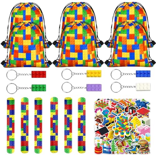 68 PCS Blöcken Themen Party-Mitgebsel, Bauklötze Kindergeburtstag Gastgeschenke Set, 6 Kinderpartys Kordelzugtaschen 6 Bauklötze Schlüsselanhänger 6 Schnapparmbänder 50 Aufkleber, Geburtstag Giveaway 68 PCS Blöcken Themen Party-Mitgebsel, Bauklötze Kindergeburtstag Gastgeschenke Set, 6 Kinderpartys Kordelzugtaschen 6 Bauklötze Schlüsselanhänger 6 Schnapparmbänder 50 Aufkleber, Geburtstag Giveaway von TIVUNORON