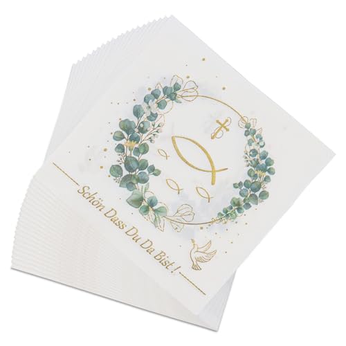 Servietten Kommunion, 60 Stück Servietten Taufe Geburtstag, Servietten Kommunion Deko, Papierservietten Tischdekoration für Kindergeburtstage, Taufen, Hochzeiten, Kommunion Servietten Kommunion, 60 Stück Servietten Taufe Geburtstag, Servietten Kommunion Deko, Papierservietten Tischdekoration für Kindergeburtstage, Taufen, Hochzeiten, Kommunion von TIVUNORON