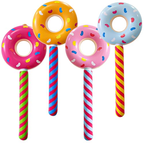 TIVUNORON Aufblasbares Donut-Lolli-Set, Aufblasbarer Donut Mit StäBchen, Kind Donut Aufblasbare Lollipop Stick Candy, Aufblasbares Donut-Dekorationen, Für SüßIgkeiten Thema Partei, Sommer-Pool-Party TIVUNORON Aufblasbares Donut-Lolli-Set, Aufblasbarer Donut Mit StäBchen, Kind Donut Aufblasbare Lollipop Stick Candy, Aufblasbares Donut-Dekorationen, Für SüßIgkeiten Thema Partei, Sommer-Pool-Party von TIVUNORON