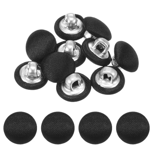TIXIPEM Bezugsknopf-Set, 10 mm, Stoffknopfmacher, überzogenes Metall, Verwendung für Hutersatz und Reparatur, Jeans, Blusen, Nähen und Handwerk, DIY-Liebhaber, Schwarz, 10 Stück TIXIPEM Bezugsknopf-Set, 10 mm, Stoffknopfmacher, überzogenes Metall, Verwendung für Hutersatz und Reparatur, Jeans, Blusen, Nähen und Handwerk, DIY-Liebhaber, Schwarz, 10 Stück von TIXIPEM