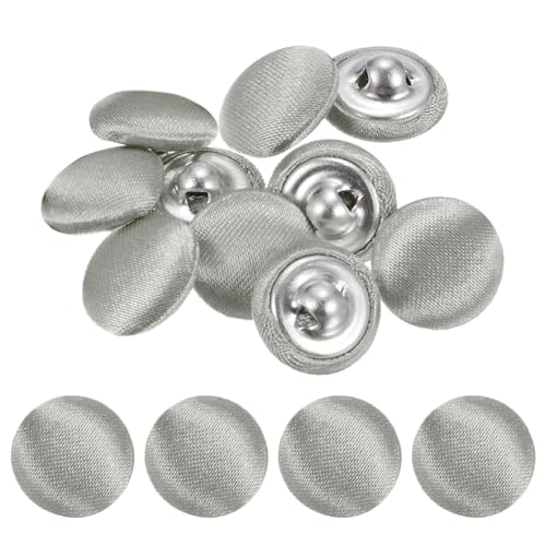 TIXIPEM Bezugsknopf-Set, 12,5 mm, Stoffknopfmacher, überzogenes Metall, Verwendung für Hutersatz und Reparatur, Jeans, Blusen, Nähen und Handwerk, DIY-Liebhaber, Flammengrau, 10 Stück TIXIPEM Bezugsknopf-Set, 12,5 mm, Stoffknopfmacher, überzogenes Metall, Verwendung für Hutersatz und Reparatur, Jeans, Blusen, Nähen und Handwerk, DIY-Liebhaber, Flammengrau, 10 Stück von TIXIPEM