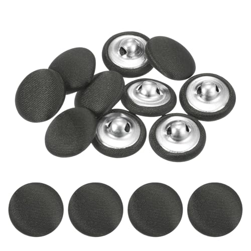TIXIPEM Bezugsknopf-Set, 15 mm, Stoffknopfmacher, überzogenes Metall, Verwendung für Hutersatz und Reparatur, Jeans, Blusen, Nähen und Handwerk, DIY-Liebhaber, Anthrazit, 10 Stück TIXIPEM Bezugsknopf-Set, 15 mm, Stoffknopfmacher, überzogenes Metall, Verwendung für Hutersatz und Reparatur, Jeans, Blusen, Nähen und Handwerk, DIY-Liebhaber, Anthrazit, 10 Stück von TIXIPEM