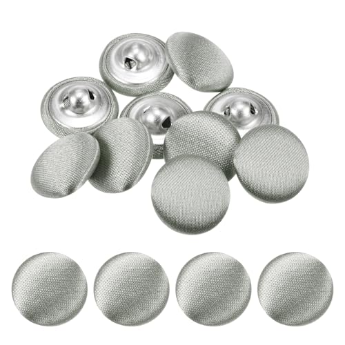 TIXIPEM Bezugsknopf-Set, 15 mm, Stoffknopfmacher, überzogenes Metall, Verwendung für Hutersatz und Reparatur, Jeans, Blusen, Nähen und Handwerk, DIY-Liebhaber, Flammengrau, 10 Stück TIXIPEM Bezugsknopf-Set, 15 mm, Stoffknopfmacher, überzogenes Metall, Verwendung für Hutersatz und Reparatur, Jeans, Blusen, Nähen und Handwerk, DIY-Liebhaber, Flammengrau, 10 Stück von TIXIPEM