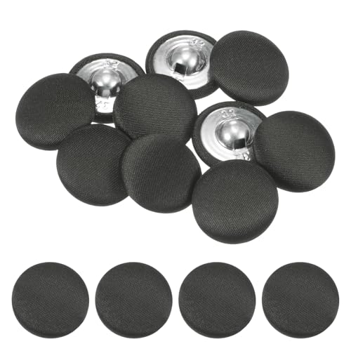 TIXIPEM Bezugsknopf-Set, 20 mm, Stoffknopfmacher, überzogenes Metall, Verwendung für Hutersatz und Reparatur, Jeans, Blusen, Nähen und Handwerk, DIY-Liebhaber, Anthrazit, 10 Stück TIXIPEM Bezugsknopf-Set, 20 mm, Stoffknopfmacher, überzogenes Metall, Verwendung für Hutersatz und Reparatur, Jeans, Blusen, Nähen und Handwerk, DIY-Liebhaber, Anthrazit, 10 Stück von TIXIPEM