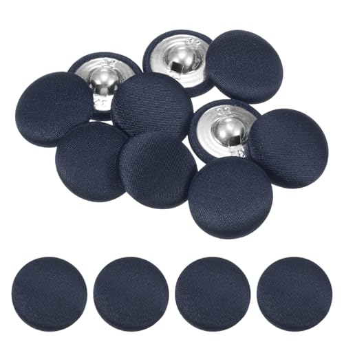 TIXIPEM Bezugsknopf-Set, 20 mm, Stoffknopfmacher, überzogenes Metall, Verwendung für Hutersatz und Reparatur, Jeans, Blusen, Nähen und Handwerk, DIY-Liebhaber, Dunkelblau, 10 Stück TIXIPEM Bezugsknopf-Set, 20 mm, Stoffknopfmacher, überzogenes Metall, Verwendung für Hutersatz und Reparatur, Jeans, Blusen, Nähen und Handwerk, DIY-Liebhaber, Dunkelblau, 10 Stück von TIXIPEM