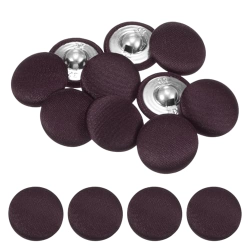 TIXIPEM Bezugsknopf-Set, 20 mm, Stoffknopfmacher, überzogenes Metall, Verwendung für Hutersatz und Reparatur, Jeans, Blusen, Nähen und Handwerk, DIY-Liebhaber, Dunkelviolett, 10 Stück TIXIPEM Bezugsknopf-Set, 20 mm, Stoffknopfmacher, überzogenes Metall, Verwendung für Hutersatz und Reparatur, Jeans, Blusen, Nähen und Handwerk, DIY-Liebhaber, Dunkelviolett, 10 Stück von TIXIPEM