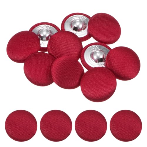 TIXIPEM Bezugsknopf-Set, 20 mm, Stoffknopfmacher, überzogenes Metall, Verwendung für Hutersatz und Reparatur, Jeans, Blusen, Nähen und Handwerk, DIY-Liebhaber, Rot, 10 Stück TIXIPEM Bezugsknopf-Set, 20 mm, Stoffknopfmacher, überzogenes Metall, Verwendung für Hutersatz und Reparatur, Jeans, Blusen, Nähen und Handwerk, DIY-Liebhaber, Rot, 10 Stück von TIXIPEM