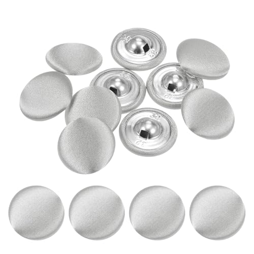 TIXIPEM Bezugsknopf-Set, 20 mm, Stoffknopfmacher, überzogenes Metall, Verwendung für Hutersatz und Reparatur, Jeans, Blusen, Nähen und Handwerk, DIY-Liebhaber, Silber, 10 Stück TIXIPEM Bezugsknopf-Set, 20 mm, Stoffknopfmacher, überzogenes Metall, Verwendung für Hutersatz und Reparatur, Jeans, Blusen, Nähen und Handwerk, DIY-Liebhaber, Silber, 10 Stück von TIXIPEM