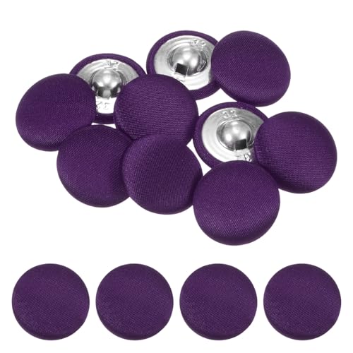 TIXIPEM Bezugsknopf-Set, 20 mm, Stoffknopfmacher, überzogenes Metall, Verwendung für Hutersatz und Reparatur, Jeans, Blusen, Nähen und Handwerk, DIY-Liebhaber, Violett, 10 Stück TIXIPEM Bezugsknopf-Set, 20 mm, Stoffknopfmacher, überzogenes Metall, Verwendung für Hutersatz und Reparatur, Jeans, Blusen, Nähen und Handwerk, DIY-Liebhaber, Violett, 10 Stück von TIXIPEM
