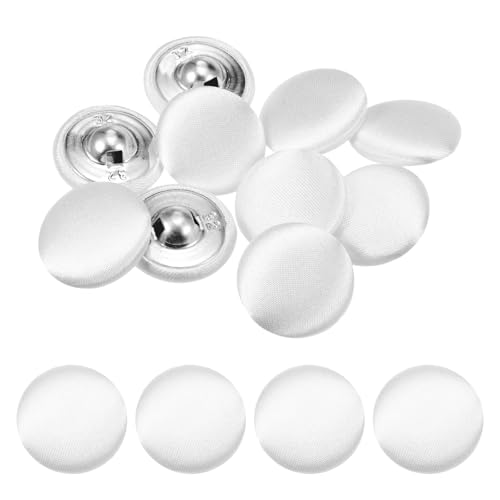 TIXIPEM Bezugsknopf-Set, 20 mm, Stoffknopfmacher, überzogenes Metall, Verwendung für Hutersatz und Reparatur, Jeans, Blusen, Nähen und Handwerk, DIY-Liebhaber, Weiß, 10 Stück TIXIPEM Bezugsknopf-Set, 20 mm, Stoffknopfmacher, überzogenes Metall, Verwendung für Hutersatz und Reparatur, Jeans, Blusen, Nähen und Handwerk, DIY-Liebhaber, Weiß, 10 Stück von TIXIPEM