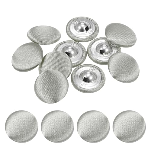 TIXIPEM Bezugsknopf-Set, 20 mm, Stoffknopfmacher, überzogenes Metall, Verwendung für Hutersatz und Reparatur, Jeans, Blusen, Nähen und Handwerk, DIY-Liebhaber, flammengrau, 10 Stück TIXIPEM Bezugsknopf-Set, 20 mm, Stoffknopfmacher, überzogenes Metall, Verwendung für Hutersatz und Reparatur, Jeans, Blusen, Nähen und Handwerk, DIY-Liebhaber, flammengrau, 10 Stück von TIXIPEM