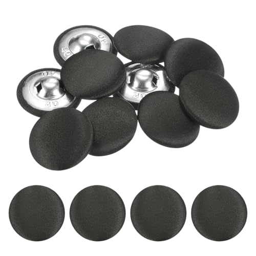 TIXIPEM Bezugsknopf-Set, 25 mm, Stoffknopfmacher, überzogenes Metall, Verwendung für Hutersatz und Reparatur, Jeans, Blusen, Nähen und Handwerk, DIY-Liebhaber, Anthrazit, 10 Stück TIXIPEM Bezugsknopf-Set, 25 mm, Stoffknopfmacher, überzogenes Metall, Verwendung für Hutersatz und Reparatur, Jeans, Blusen, Nähen und Handwerk, DIY-Liebhaber, Anthrazit, 10 Stück von TIXIPEM