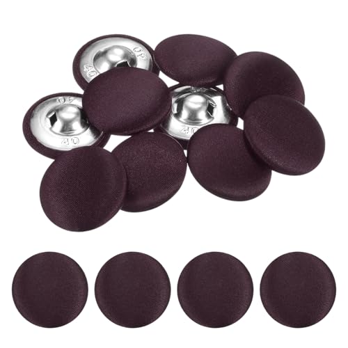 TIXIPEM Bezugsknopf-Set, 25 mm, Stoffknopfmacher, überzogenes Metall, Verwendung für Hutersatz und Reparatur, Jeans, Blusen, Nähen und Handwerk, DIY-Liebhaber, Dunkelviolett, 10 Stück TIXIPEM Bezugsknopf-Set, 25 mm, Stoffknopfmacher, überzogenes Metall, Verwendung für Hutersatz und Reparatur, Jeans, Blusen, Nähen und Handwerk, DIY-Liebhaber, Dunkelviolett, 10 Stück von TIXIPEM
