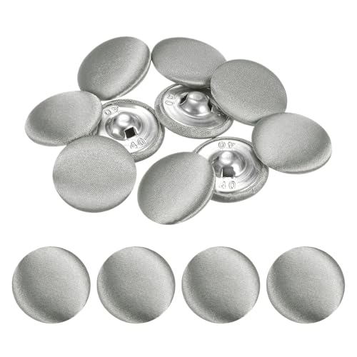 TIXIPEM Bezugsknopf-Set, 25 mm, Stoffknopfmacher, überzogenes Metall, Verwendung für Hutersatz und Reparatur, Jeans, Blusen, Nähen und Handwerk, DIY-Liebhaber, Flammengrau, 10 Stück TIXIPEM Bezugsknopf-Set, 25 mm, Stoffknopfmacher, überzogenes Metall, Verwendung für Hutersatz und Reparatur, Jeans, Blusen, Nähen und Handwerk, DIY-Liebhaber, Flammengrau, 10 Stück von TIXIPEM