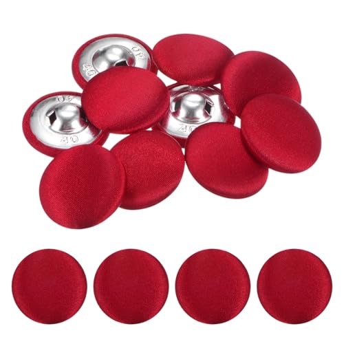 TIXIPEM Bezugsknopf-Set, 25 mm, Stoffknopfmacher, überzogenes Metall, Verwendung für Hutersatz und Reparatur, Jeans, Blusen, Nähen und Handwerk, DIY-Liebhaber, Rot, 10 Stück TIXIPEM Bezugsknopf-Set, 25 mm, Stoffknopfmacher, überzogenes Metall, Verwendung für Hutersatz und Reparatur, Jeans, Blusen, Nähen und Handwerk, DIY-Liebhaber, Rot, 10 Stück von TIXIPEM