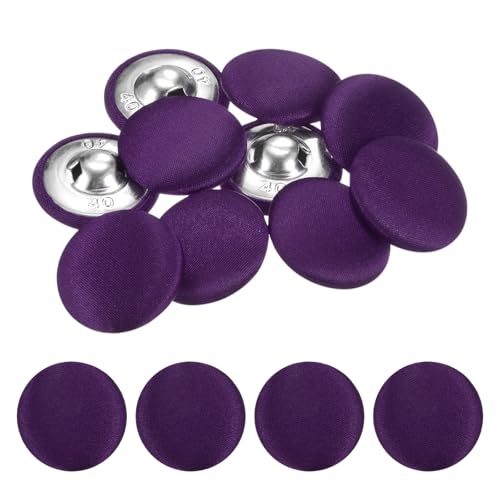 TIXIPEM Bezugsknopf-Set, 25 mm, Stoffknopfmacher, überzogenes Metall, Verwendung für Hutersatz und Reparatur, Jeans, Blusen, Nähen und Handwerk, DIY-Liebhaber, Violett, 10 Stück TIXIPEM Bezugsknopf-Set, 25 mm, Stoffknopfmacher, überzogenes Metall, Verwendung für Hutersatz und Reparatur, Jeans, Blusen, Nähen und Handwerk, DIY-Liebhaber, Violett, 10 Stück von TIXIPEM