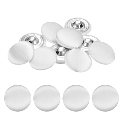 TIXIPEM Bezugsknopf-Set, 25 mm, Stoffknopfmacher, überzogenes Metall, Verwendung für Hutersatz und Reparatur, Jeans, Blusen, Nähen und Handwerk, DIY-Liebhaber, Weiß, 10 Stück TIXIPEM Bezugsknopf-Set, 25 mm, Stoffknopfmacher, überzogenes Metall, Verwendung für Hutersatz und Reparatur, Jeans, Blusen, Nähen und Handwerk, DIY-Liebhaber, Weiß, 10 Stück von TIXIPEM