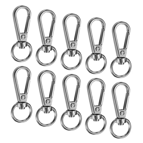 TIXIPEM Karabinerverschlüsse, Zinklegierung, drehbar, Karabinerhaken, Verwendung für Schlüsselanhänger, Schlüsselbänder, Geldbörsen-Hardware und Bastelarbeiten, Pistolenschwarz, 4,1 x 1,5 cm von TIXIPEM