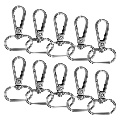 TIXIPEM Karabinerverschlüsse, Zinklegierung, drehbar, Karabinerhaken, Verwendung für Schlüsselanhänger, Schlüsselbänder, Geldbörsen-Hardware und Bastelarbeiten, Pistolenschwarz, 5,1 x 3 cm von TIXIPEM