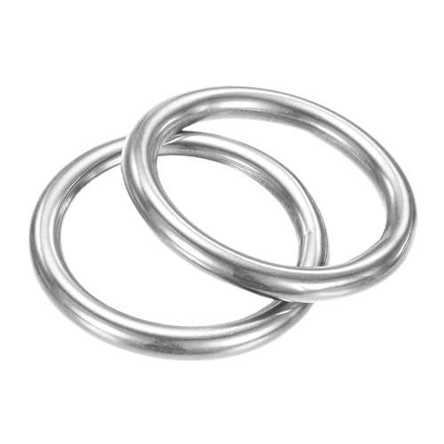 TIXIPEM Metall-O-Ringe, 25 mm Durchmesser, 2 Stück, 316 Edelstahl, 0,15 Zoll, THK Mehrzweck-geschweißte runde Ringe für Handwerk, Camping, Gürtel und Hundeleinen, nahtlose Heberinge TIXIPEM Metall-O-Ringe, 25 mm Durchmesser, 2 Stück, 316 Edelstahl, 0,15 Zoll, THK Mehrzweck-geschweißte runde Ringe für Handwerk, Camping, Gürtel und Hundeleinen, nahtlose Heberinge von TIXIPEM