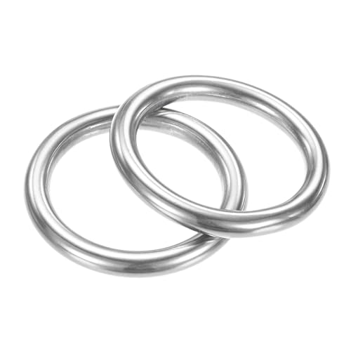 TIXIPEM Metall-O-Ringe, 30 mm Durchmesser, 2 Stück, 316 Edelstahl, 0,5 cm, THK Mehrzweck-geschweißte runde Ringe für Handwerk, Camping, Gürtel und Hundeleinen, nahtlose Heberinge TIXIPEM Metall-O-Ringe, 30 mm Durchmesser, 2 Stück, 316 Edelstahl, 0,5 cm, THK Mehrzweck-geschweißte runde Ringe für Handwerk, Camping, Gürtel und Hundeleinen, nahtlose Heberinge von TIXIPEM